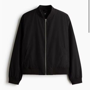 H&M Classic Black Bomber Jacket men Size M